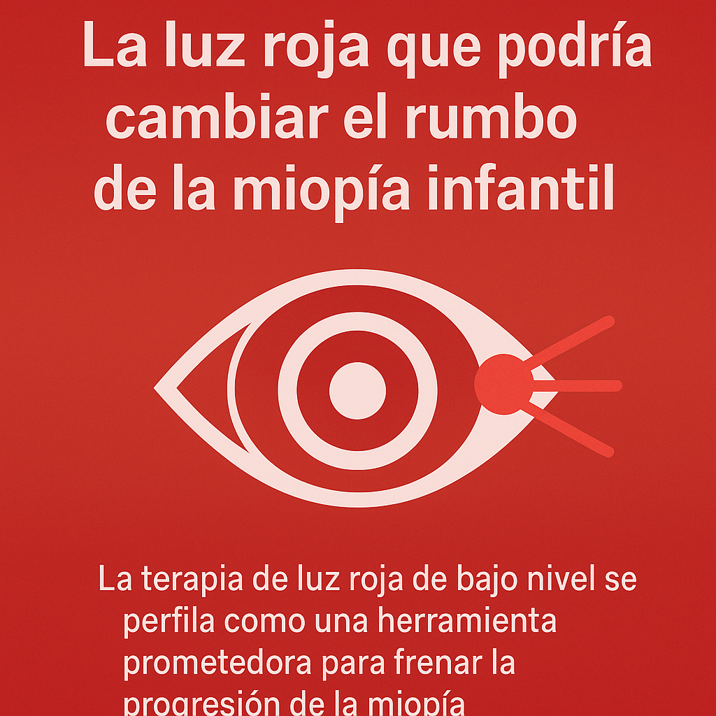 Ilustración de la terapia de luz roja para frenar la miopía infantil